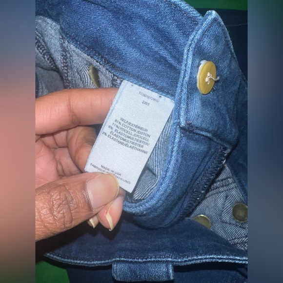 Derek Lam 10 Crosby Robertson Cropped Sailor Jeans w Gold Button Accents sz 27 - Picture 10 of 11